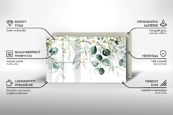 Cubre vitrocerámica Plantas de acuarela