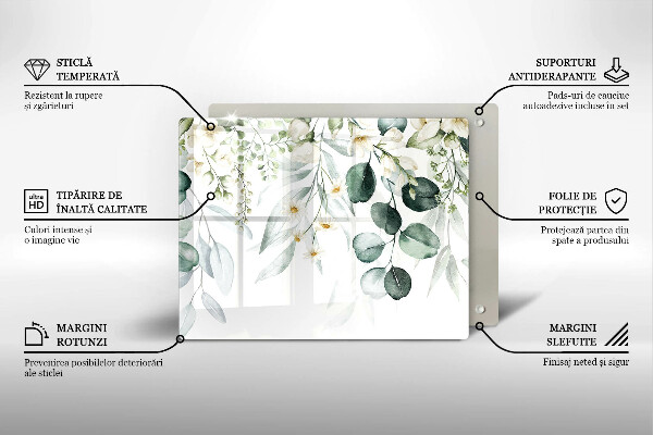 Cubre vitrocerámica Plantas de acuarela