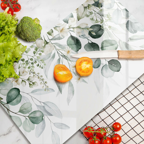 Cubre vitrocerámica Plantas de acuarela