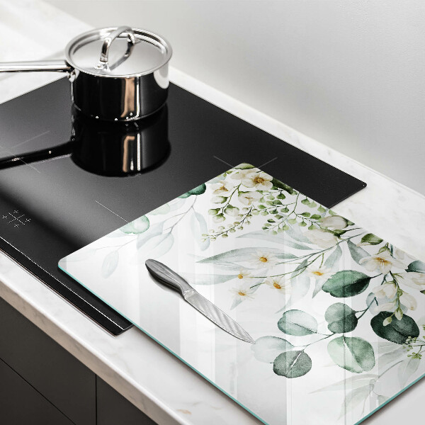 Cubre vitrocerámica Plantas de acuarela