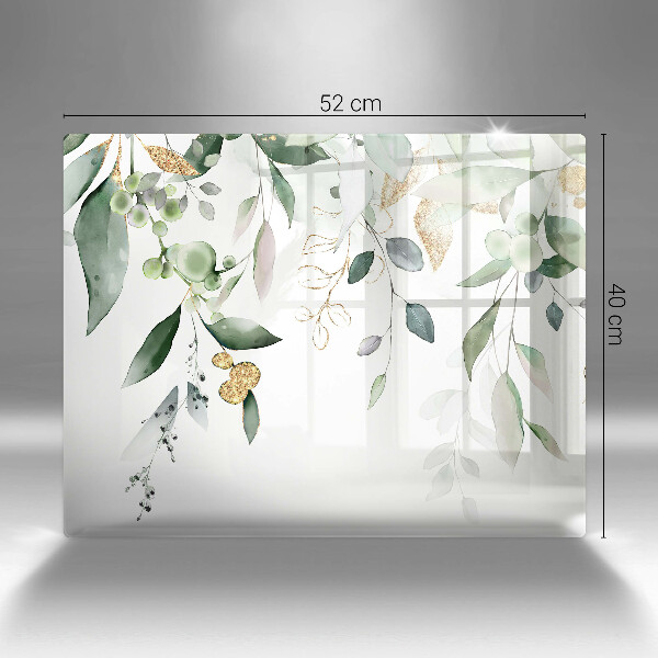 Cubre vitrocerámica Hojas de acuarela