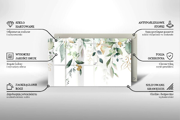 Cubre vitrocerámica Hojas de acuarela