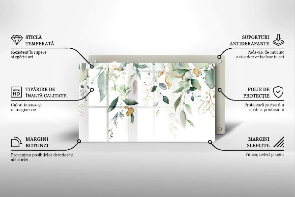 Cubre vitrocerámica Hojas de acuarela