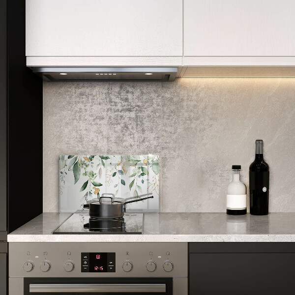 Cubre vitrocerámica Hojas de acuarela