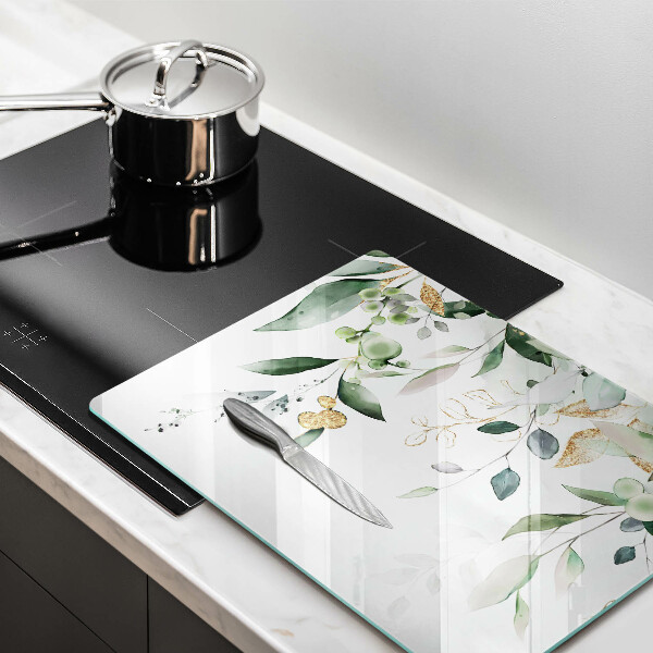 Cubre vitrocerámica Hojas de acuarela