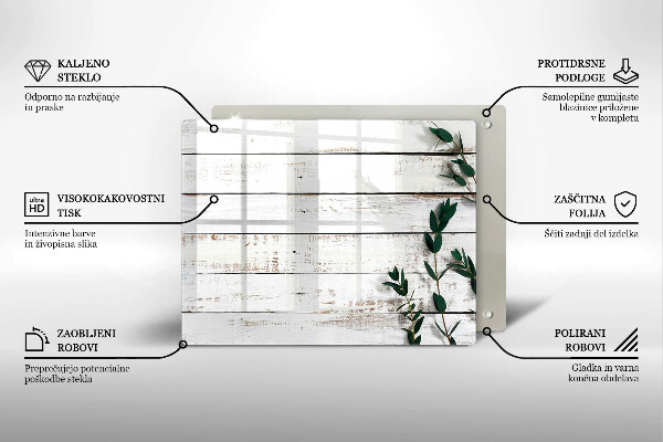 Cubre vitrocerámica Tablas y hojas viejas