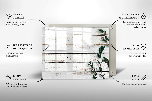 Cubre vitrocerámica Tablas y hojas viejas