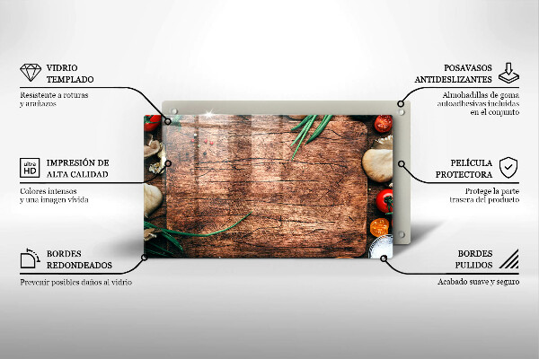 Cubre vitrocerámica tablero de cocina de madera