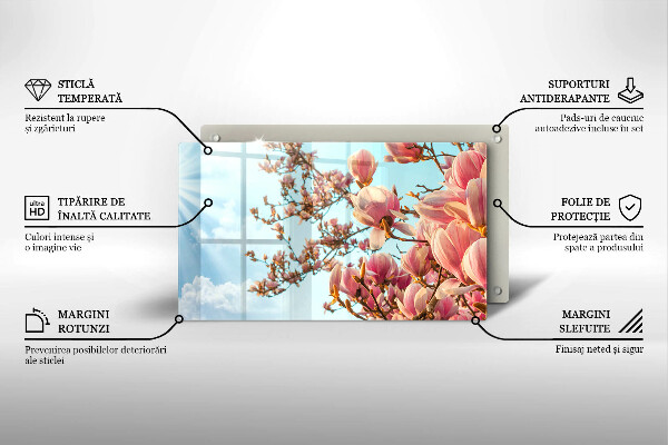 Cubre vitrocerámica Árbol de flores rosadas