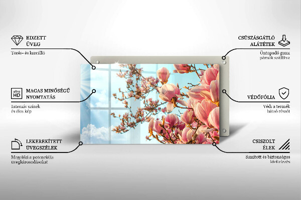 Cubre vitrocerámica Árbol de flores rosadas