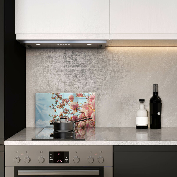 Cubre vitrocerámica Árbol de flores rosadas