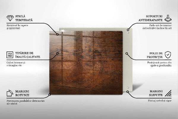 Protector encimera Tablero de madera oscura