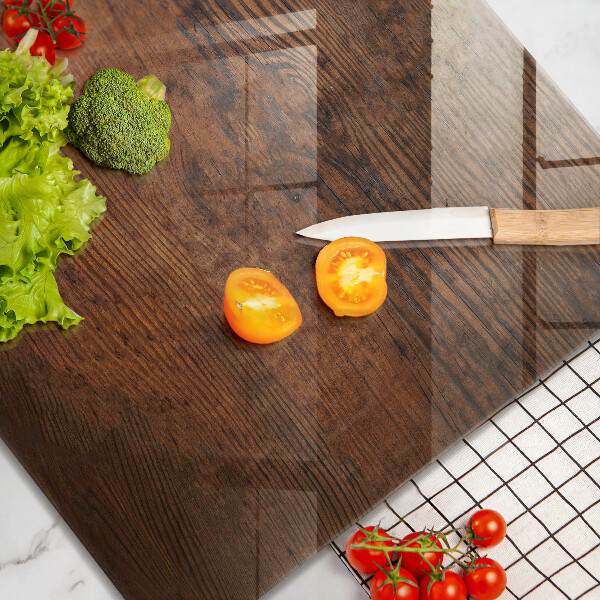 Protector encimera Tablero de madera oscura