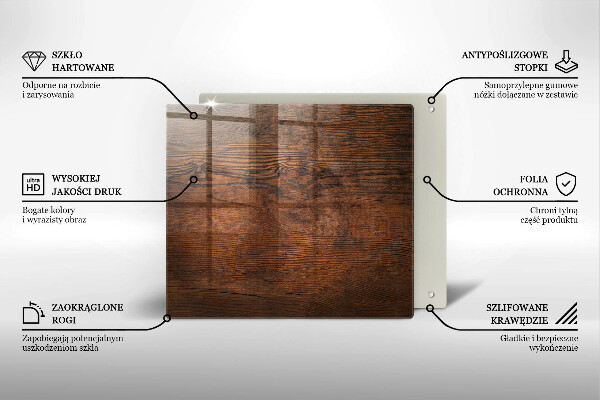 Protector encimera Tablero de madera oscura