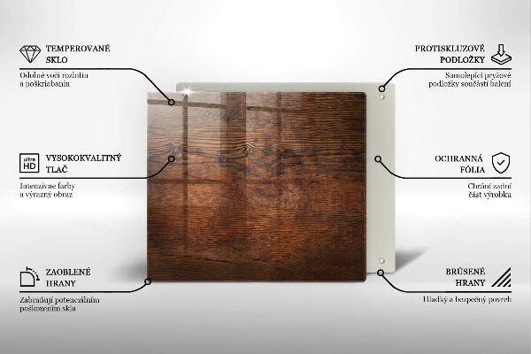 Protector encimera Tablero de madera oscura