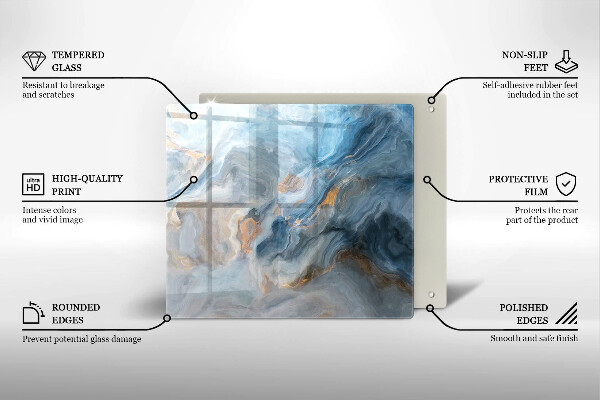 Protector encimera Textura de mármol