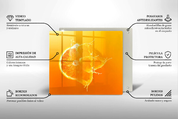 Protector encimera Fruta jugosa de naranja