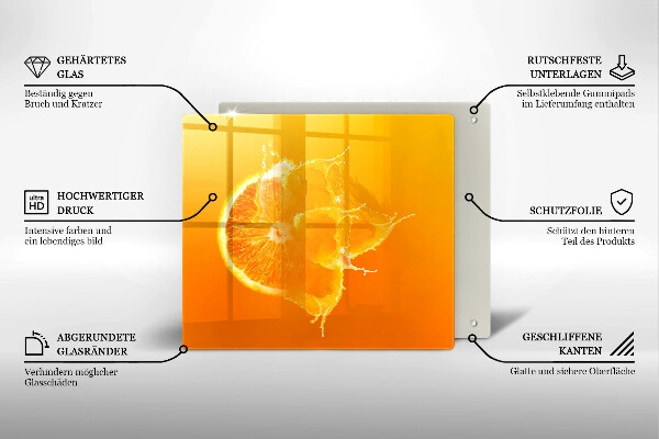 Protector encimera Fruta jugosa de naranja