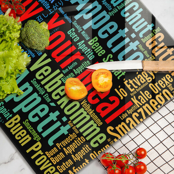 Protector encimera Subtítulos buen provecho idiomas