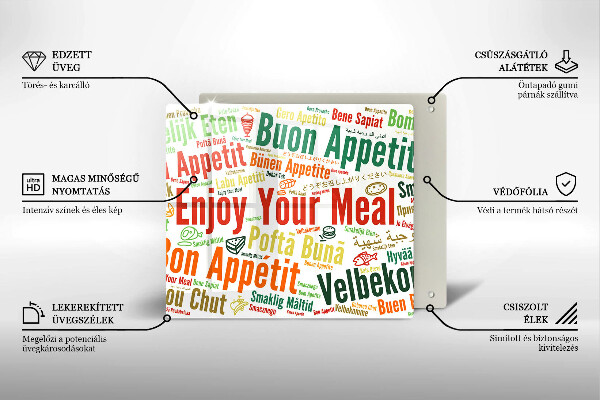 Protector encimera Subtítulos buen provecho idiomas