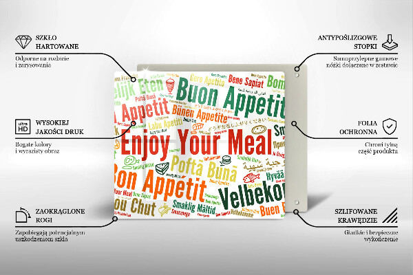 Protector encimera Subtítulos buen provecho idiomas