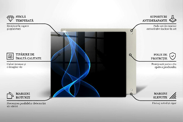 Protector encimera Líneas azules de humo