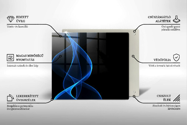 Protector encimera Líneas azules de humo
