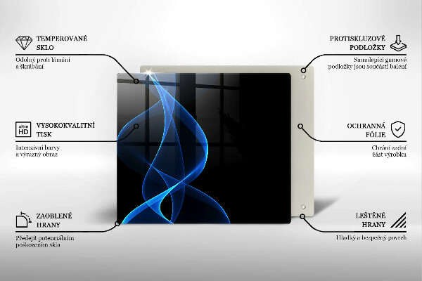 Protector encimera Líneas azules de humo