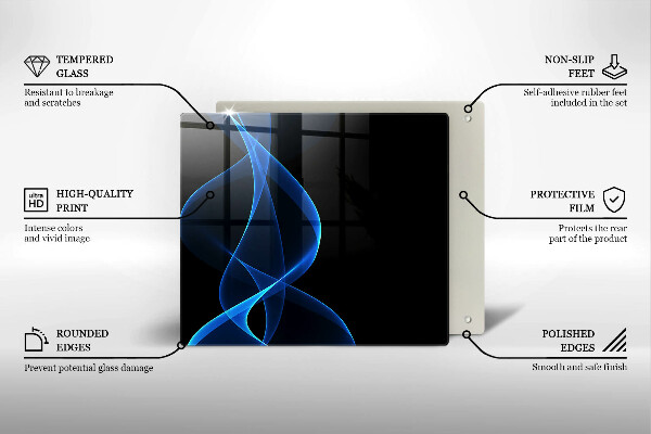 Protector encimera Líneas azules de humo