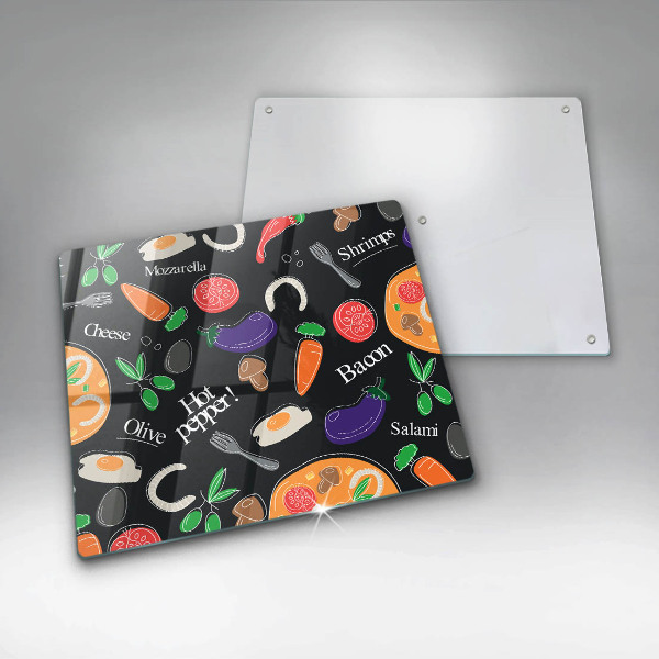 Protector encimera Ilustración de comida