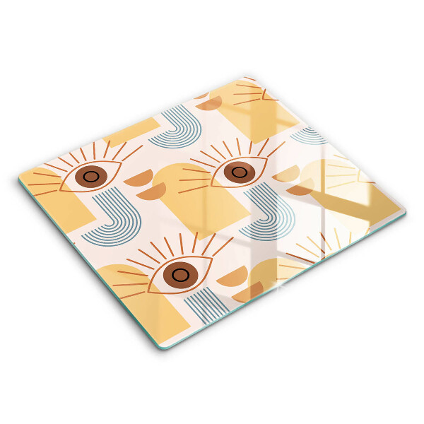 Protector encimera Patrón de ojos boho