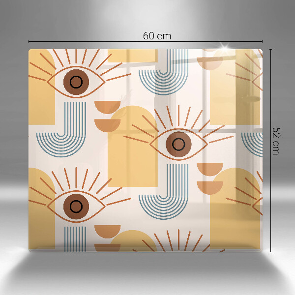 Protector encimera Patrón de ojos boho