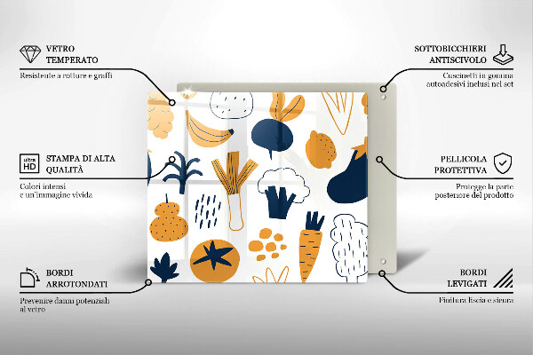 Protector encimera Ilustración de comida