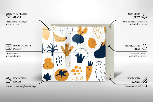 Protector encimera Ilustración de comida