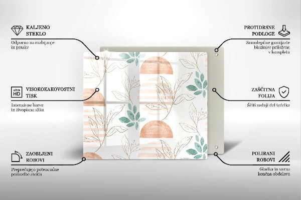 Protector encimera Patrón de hojas boho