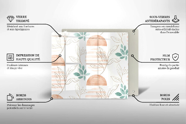 Protector encimera Patrón de hojas boho