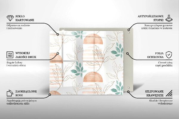 Protector encimera Patrón de hojas boho