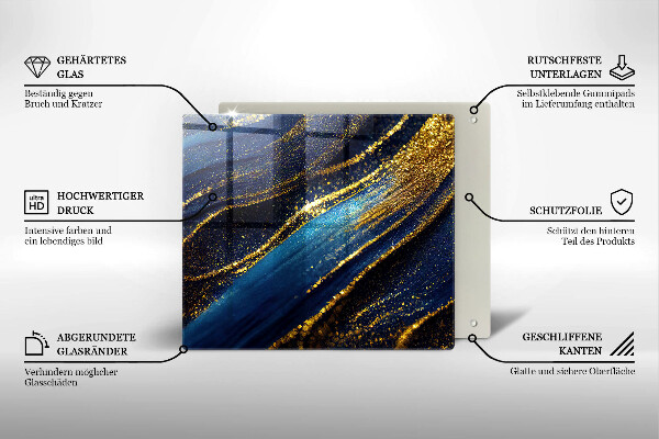 Protector encimera Abstracción azul marino