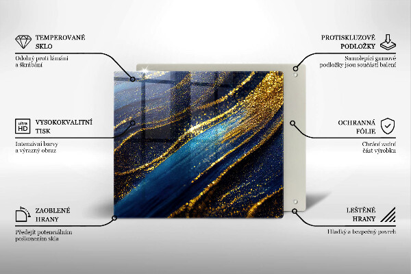 Protector encimera Abstracción azul marino