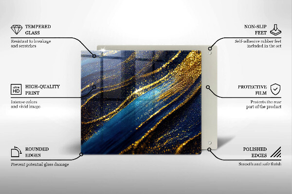 Protector encimera Abstracción azul marino