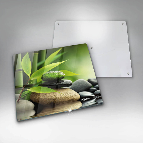 Protector encimera Piedras de bambú zen