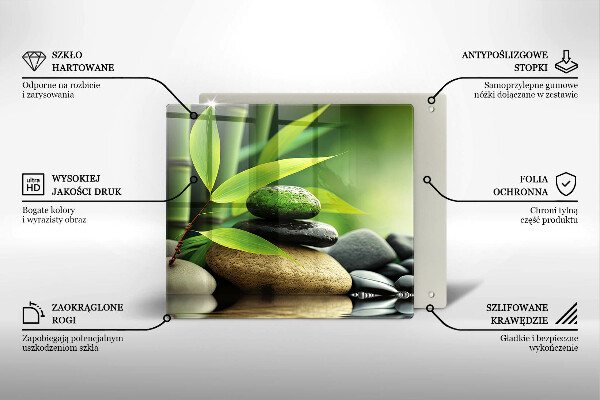 Protector encimera Piedras de bambú zen