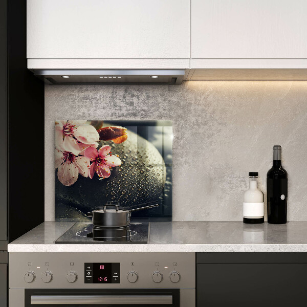 Protector encimera Flores piedras zen