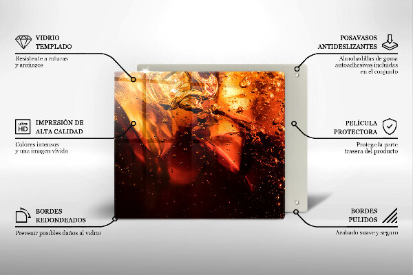 Protector encimera Bebida de cola con hielo