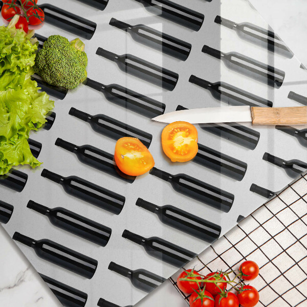 Protector encimera Botellas de vino negro