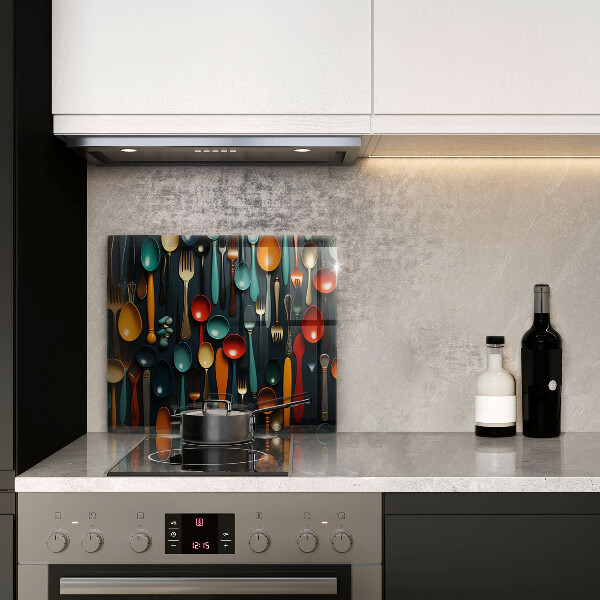 Protector encimera Cucharas y tenedores de colores