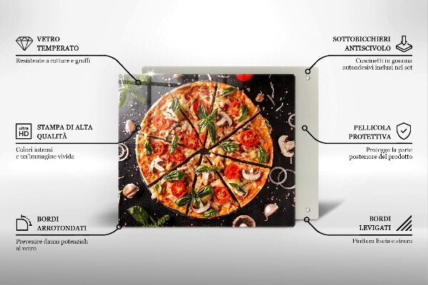 Protector encimera Pizza con champiñones