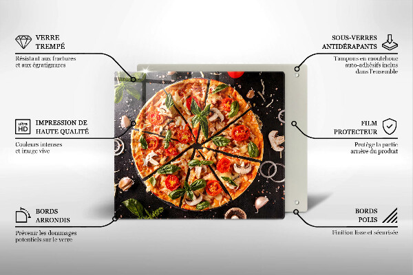 Protector encimera Pizza con champiñones