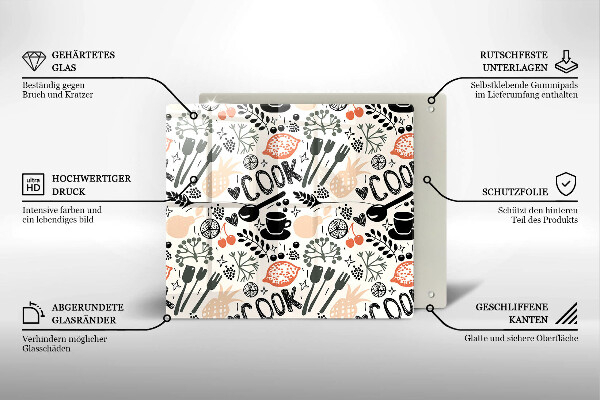 Protector encimera Motivo de cocina de dibujos animados