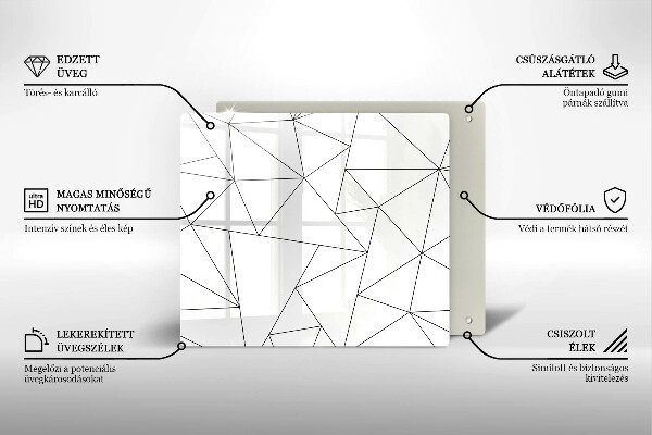 Protector encimera Triángulos blancos